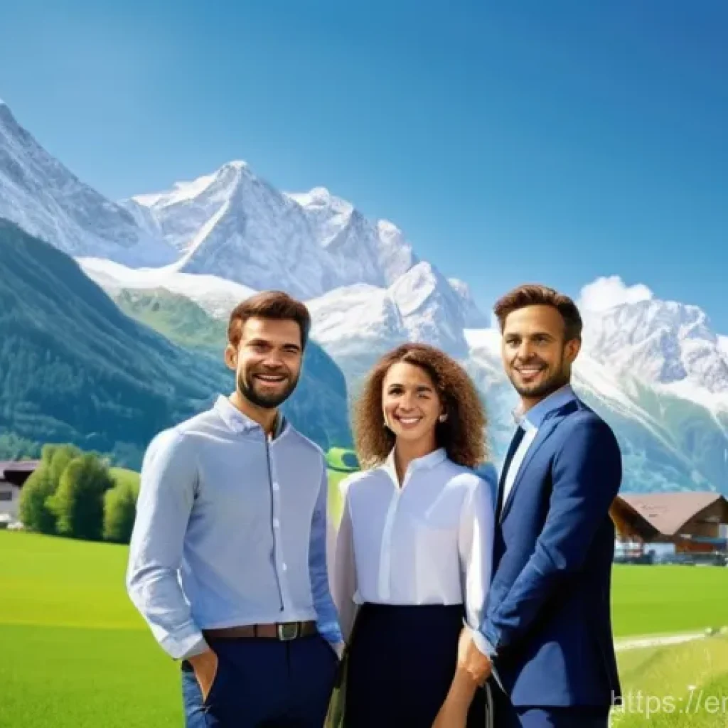 리히텐슈타인 이민 및 영주권 취득 - **Liechtenstein Residency Aspirations:** A picturesque, realistic image of a group of diverse indivi...