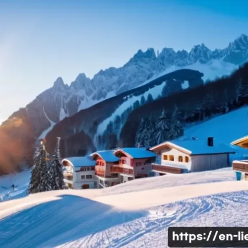 리히텐슈타인의 스포츠 문화 - A cozy alpine ski resort in Liechtenstein during winter, featuring families and friends enjoying gen...